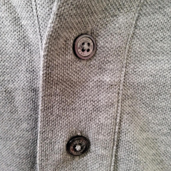 Moncler Gray Polo Shirt Size L - Picture 5 of 10